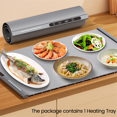 thumbnail image 3 of Silicone Electric Food Warmer Mat Portable Foldable Heating Pad Fast Heating Food Plate Warmer for Dining Table (US),C, 3 of 6