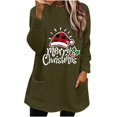 thumbnail image 2 of Qertyioot Hauts Grande Taille pour Femmes, Blouse à Manches Longues Chaude de Noël pour Femmes à Col Rond et d'Hiver, Ample, Imprimée, avec Poche, 2 of 4