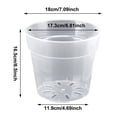 thumbnail image 3 of REK Transparent Nursery Flowerpot 5 Packs 5/6/7 Inch Transparent Flowerpot Suitable For Indoor And Outdoor Universal Flowerpot, 3 of 7