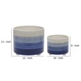 thumbnail image 5 of Benzara BM263831 Planter with Round Shape & Three Tone Look, Blue - Set of 2, 5 of 5