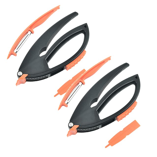 Oleegame 2PC Garlic Press Fruit Peeler Hammer Meat Machine Multifunction Kitchen Tool Crusher Manual Garlic Press Kitchen Gadgets