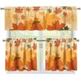 thumbnail image 1 of Autumn Maple Leaves Kitchen Curtain and Valances Set 3 Piece Valances Curtain for Window Bathroom Decoration Valances Living Room Window Treatment Drapes, 1 of 5
