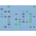 thumbnail image 1 of Ahgly Tapis Rectangulaire Lavable en Machine Iceberg Bleu, 2 Pieds x 5 Pieds, 1 of 7