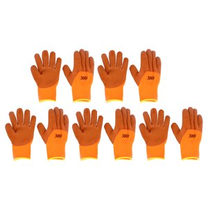 Gants de travail d'hiver, Gants thermiques Main 5 Pairs Résistance au port pour la construction Jardinage