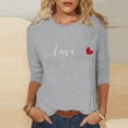 thumbnail image 1 of Hauts à Manches 3/4 pour Femmes Grande Taille Vêtements pour Femmes Hauts de Sortie Hauts Boho pour Femmes Hauts d'Automne pour Femmes Tendance Automne(m), 1 of 5