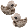 thumbnail image 1 of Halloween Duck Skeleton ,White Duck Skeleton Ornament, Duck Skeleton Model for Spooky Halloween Decor Skeleton 2PCS, 1 of 8