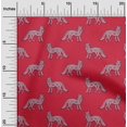 thumbnail image 1 of oneOone Cotton Silk Fabric Fox Block Print Sewing Fabric BTY 42 Inch Wide, 1 of 4