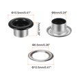 thumbnail image 2 of Unique Bargains 100PCS Grommets Eyelets 1/4 Inch (6mm) ID Hole Metal Self Backing Eyelet with Washers for Leather Black, 2 of 7