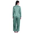 thumbnail image 3 of Moomaya Ensemble de Pyjama à Manches Longues et Shorts pour Femmes, Pyjama en Satin à Boutons pour Femmes, 3 of 6