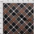 thumbnail image 2 of oneOone Georgette Viscose Fabric Tartan Check Printed Fabric 1 Yard 42 Inch Wide, 2 of 4