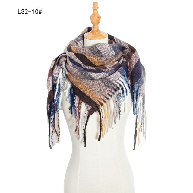 Dvkptbk Foulards pour Femmes Mode Hiver Femmes Foulard Colorée Décontractée Foulard à Franges Châle Vêtements en Liquidation