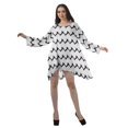 thumbnail image 3 of Moomaya Chemise à Manches Longues Femme Imprimée Robes Grande Taille Rayonne Tuniques Courtes, 3 of 4