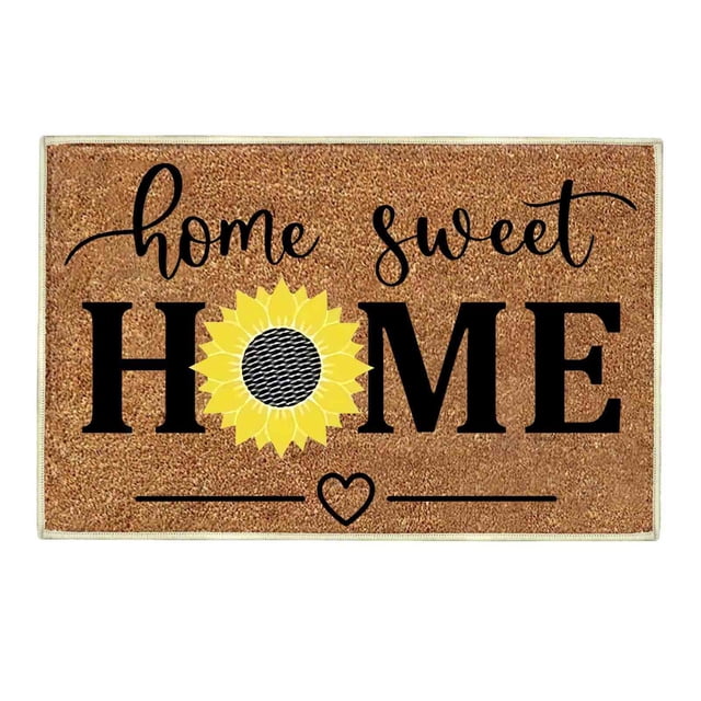 Gkeoshab Carpet Sunflower Door Mats Sunflower Welcome Mat Outdoor Rug Sunflower Door Mats Outside Spring Summer Door Mat Sunshine Decorative Home & Garden