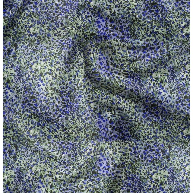Soimoi Viscose Chiffon Fabric Leopard Animal Skin Printed Fabric 1 Yard 42 Inch Wide