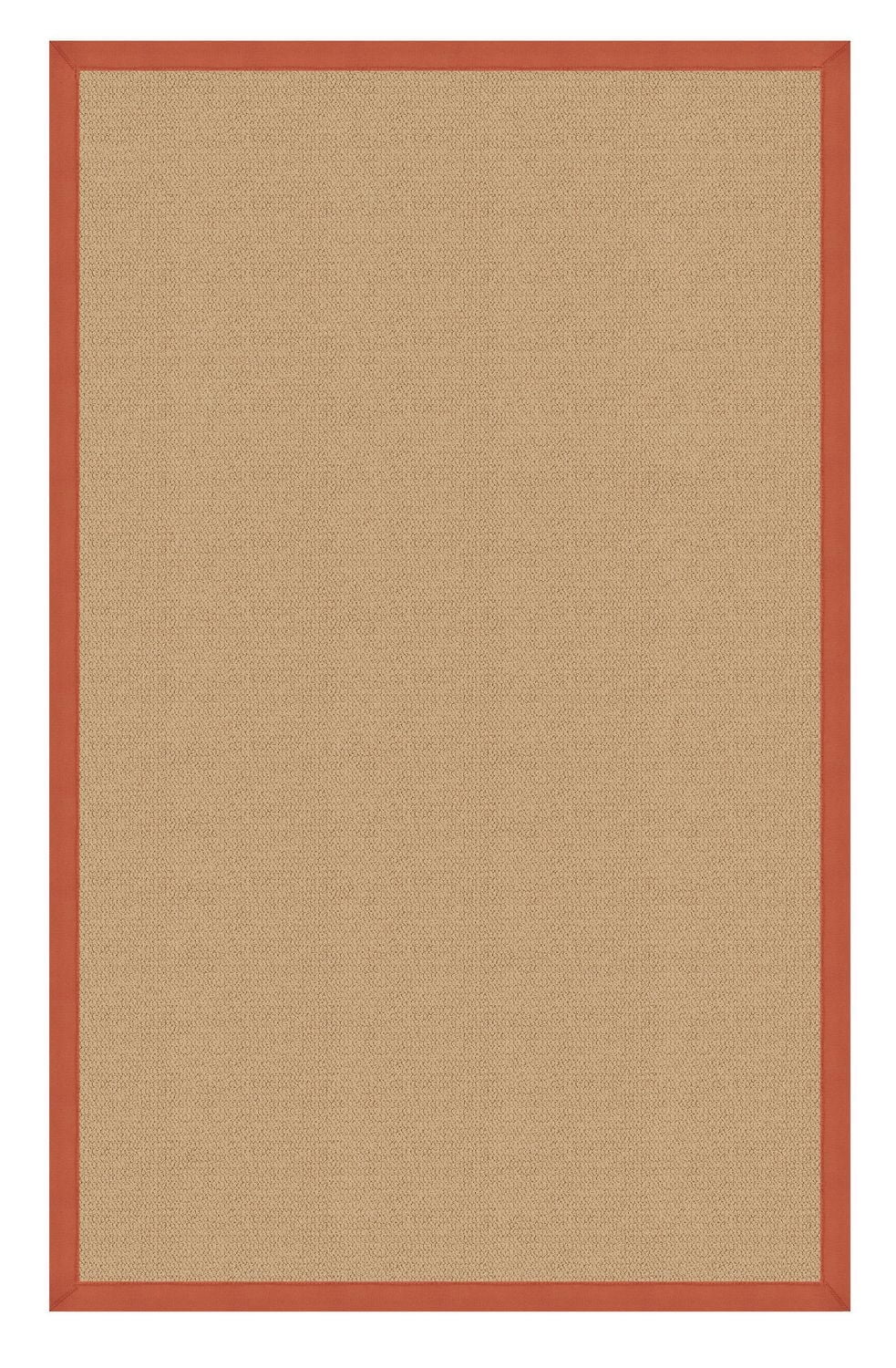 Tapis d'appoint Athena sisal et orange brûlé de 4 pi x 6 pi