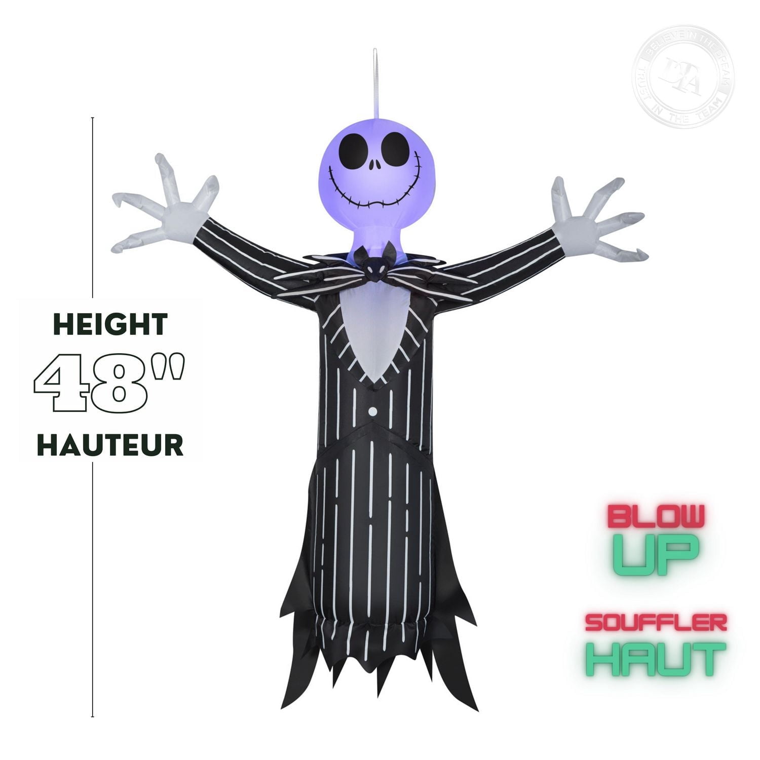 Jack Skellington gonflable d'Halloween à suspendre