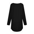 thumbnail image 4 of Fiogavroetic Womens Round Neck Solid Color Fall Blouses Fashion Smocked Long Sleeve Shirts Tops, 4 of 5