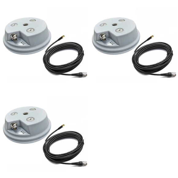 Katigan 3-Pack AG-30 RTK GNSS Antennas with SMA Cables, RHCP Full-Band IP67 LNA 40 dB Agricultural Mapping