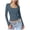 Blue, variant on BLVB Womens Square Neck Basic Long Sleeve T Shirt Slim Fit Base Layer Tees Fall Going out Crop Tops Cute Tight Shirts