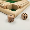 thumbnail image 4 of Shut the Box Game Funny Interactive 4-Player Wooden Dice Game Table Board Game, 4 of 10