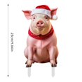 thumbnail image 3 of Christmas Christmas Garden Funny Animal Decorations Holiday Garden Funny Animal Decorations Christmas Welcome Sign Garden Funny Animal Card Decorations (F), 3 of 3