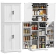 thumbnail image 1 of HOMCOM Pantry Cabinet, 64" Storage Cabinet with Adjustable Shelves, White, 1 of 10