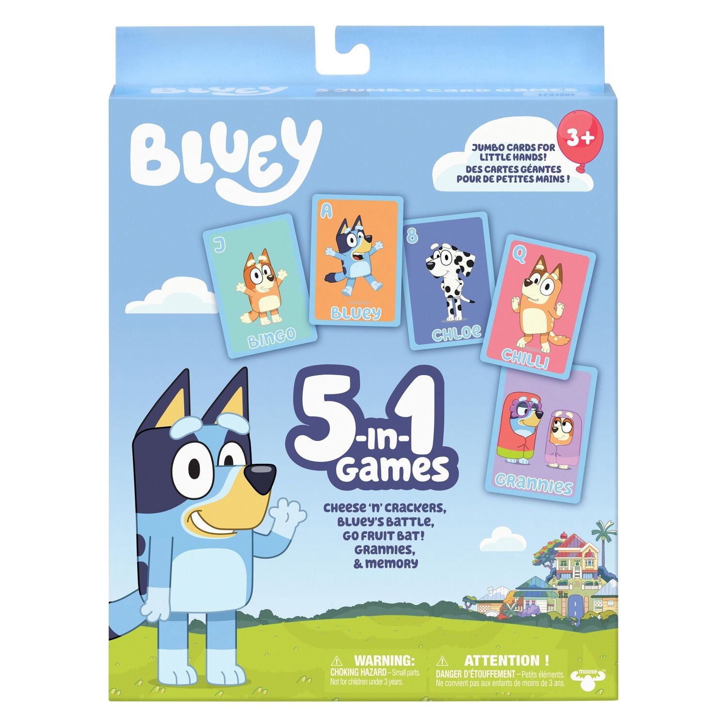 Coffret de jeux de cartes Bluey 5 en 1