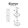 thumbnail image 3 of Base de Parasol Ronde de 17,5 Pieds' sur Pied pour Marché, Patio, Extérieur, Jardin, Robuste, 3 of 4