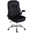 thumbnail image 1 of HOMCOM Chaise de Bureau, Chaise d'Ordinateur avec Accoudoirs Relevables, Noire, 1 of 10