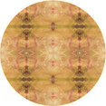 thumbnail image 1 of Ahgly Company Tapis Rond Lavable en Machine Intérieur Transitionnel Bière Orange, 4 Pieds Rond, 1 of 7