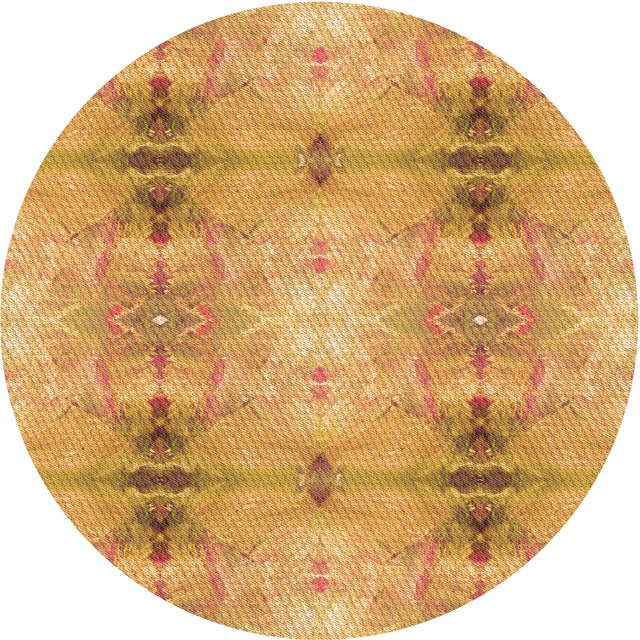 Ahgly Company Tapis Rond Lavable en Machine Intérieur Transitionnel Bière Orange, 4 Pieds Rond