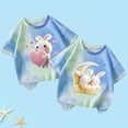 thumbnail image 2 of Jamicy T-Shirts pour Filles Mode Enfants Hauts Mignons pour Filles 2 Pcs Manches Courtes T-Shirts d'Été Mode T-Shirts Graphiques Col Rond Chandail, 2 of 3