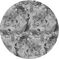 thumbnail image 1 of Ahgly Tapis Rond Lavable en Machine Intérieur Transitionnel Gris Nuage Gris, 7 Pieds Rond, 1 of 7