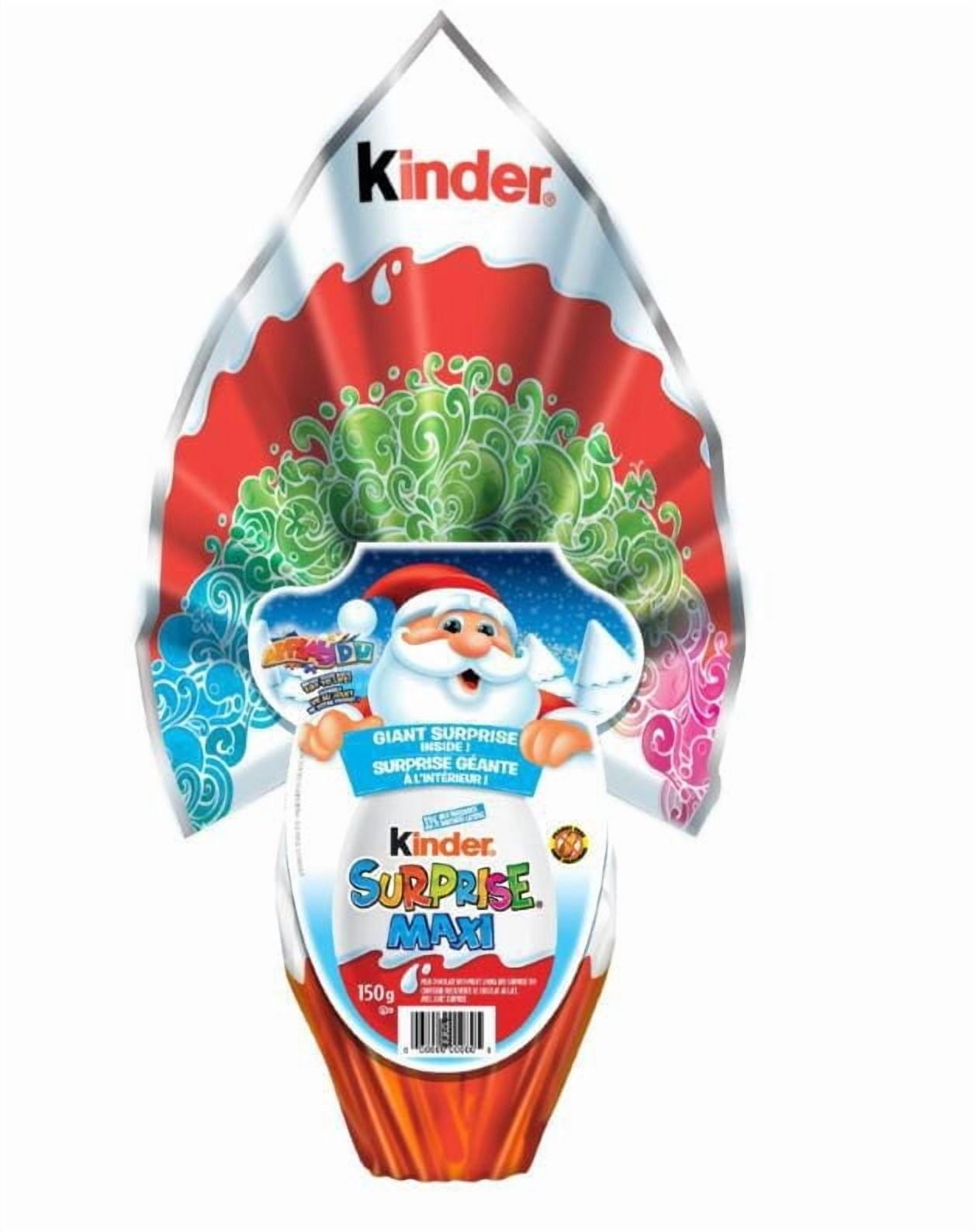 Œuf maxi surprise de Kinder (classique), œuf géant en chocolat avec jouet, 150 grammes