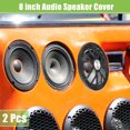 thumbnail image 2 of Unique Bargains 2 Pcs 8' Car Speaker Grills Cover Round 8 Inch Audio Subwoofer Guard Protector with Screws ABS Black, 2 of 8