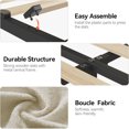 thumbnail image 4 of Bingirl Full Boucle Upholstered Platform Bed Frame for , with 2 Flexible Drawers and Bookcase Headboard, Noise-Free, Easy Assembly, No Box Spring Required, Beige, 4 of 6