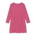thumbnail image 3 of MeetoTime Robe de Performance pour Filles à Manches Longues, Couleur Unie, Col Rond, Extensible, Robe de Récital Scolaire, 4-14 Ans, Vêtements pour Enfants, 3 of 4