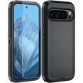 thumbnail image 2 of KOMI for Google Pixel 8 Case, with HD Tempered Glass Screen Protector, Heavy Duty Shockproof Drop Protective Rugged Tough Durable Phone Cover with Belt Clip-Black, 2 of 5
