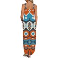 thumbnail image 3 of Birdeem Robe Longue Décontractée pour Femme à Col en V Sans Manches Imprimée, Coupe Ample, Style Camisole, Longue Robe+poche, 3 of 5