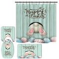 thumbnail image 2 of Happy Easter Rideau de Douche 4 Pièces Toilet U-pad Set 70,8 ”Rideau de Douche pour la Maison / Hôtel / Fête Décoration B1, 2 of 6
