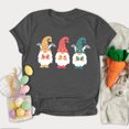 thumbnail image 2 of RKSTN Hauts pour Femmes 2024 Mode Pâques Mignon Lapin Imprimé Col Rond Hauts Coupe Ample Manches Courtes Blouse Unie Hauts, 2 of 6