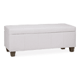 thumbnail image 1 of Bouclair Banc de Rangement en Similicuir Blanc, 1 of 10