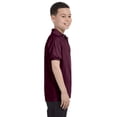 thumbnail image 2 of Hanes Cotton-Blend Kids` Jersey Polo, M, Maroon, 2 of 2