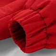 thumbnail image 4 of Red Long Sleeve Padded Jacket for Mens Fall Winter Lounge Ripped with Hood Distressed Basic Down Jackets Hoods Outfits Man 2025 Clothes Trendy M, 4 of 8