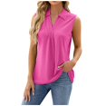 thumbnail image 3 of Mrat Running Tank Tops Débardeurs de Course pour Femmes Mode Hauts à Imprimé Manches Courtes Blouse Ample Drôle T-Shirt à Col Rond Hauts Débardeurs Débardeurs de Baseball pour Femmes P-558 Rose Vif m, 3 of 5