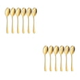 thumbnail image 2 of Youkk Ensemble de 6 Pcs Cuillères de Service Durables en Acier Inoxydable Ensembles pour Acier Inoxydable Durable Ensemble Cuillères en Acier Inoxydable Doré 2Ensemble, 2 of 6