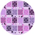 thumbnail image 1 of Ahgly Company Tapis d'Intérieur Ronds Lavables à la Machine, Style Transitionnel, Rose Fleuri, 5 Pieds Rond, 1 of 7
