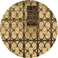 thumbnail image 1 of Ahgly Company Machine Washable Indoor Round Transitional Orange Area Rugs, 3' Round, 1 of 7