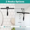 thumbnail image 4 of steauty Shower Squeegee for Glass Doors,14-Inch Shower Glass Squeegee, Matte Black Shower Squeegee for Shower Doors,Mirror,Windows, with Shower Door Hook and Adhesive Hook, 4 of 7