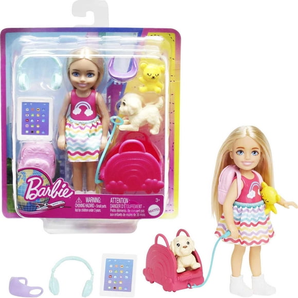 Barbie Chelsea en Voyage Coffret avec chiot et accessoires